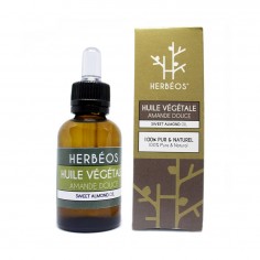Huile d'amande douce 30ml - Herbeos - tunisie