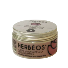 Crème hydratante à la rose de Damas - Herbeos - tunisie
