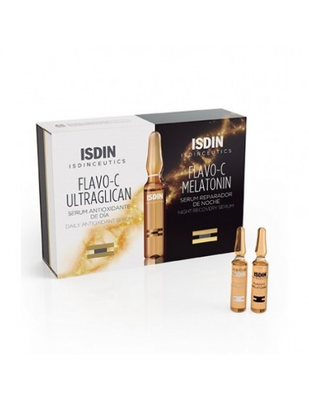 ISDIN FLAVO C MELATONIN&ULTRAGLICAN DAY&NIGHT 20 AMPOULES - tunisie