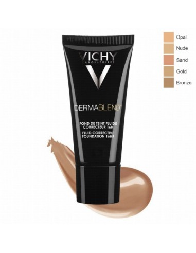 VICHY DERMABLEND FOND DE TEINT FLUIDE CORRECTEUR 16H TEINTE 15 OPAL 30 ML - tunisie