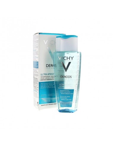 VICHY DERCOS SHAMPOOING ULTRA APAISANT SANS SULFATE CHEVEUX NORMAUX À GRAS 200ML - tunisie