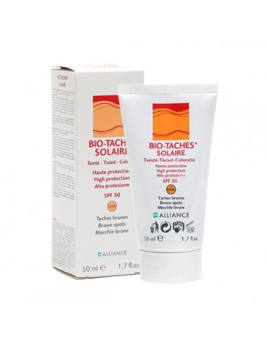 BIO-TACHES ECRAN SOLAIRE HAUTE PROTECTION TEINTE SPF50 50ML - tunisie