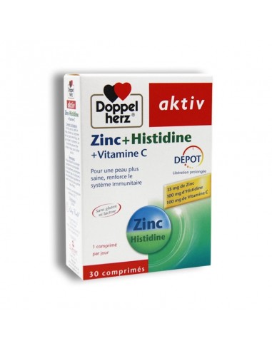 Aktiv Zinc + Histidine + Vitamine C 30 Comprimés - tunisie