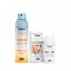Isdin Lotion Spray Solaire SPF 50 + Active Unify Fusion Fluide Invisible SPF50+ - tunisie