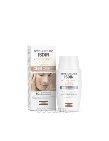 Isdin écran Solaire Active Unify Fusion Fluide Teinté SPF 50+ 50ML - tunisie