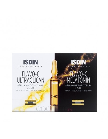 ISDINCEUTICS FLAVO-C DAY & NIGHT - 2x10 ampoules de 2ml - tunisie