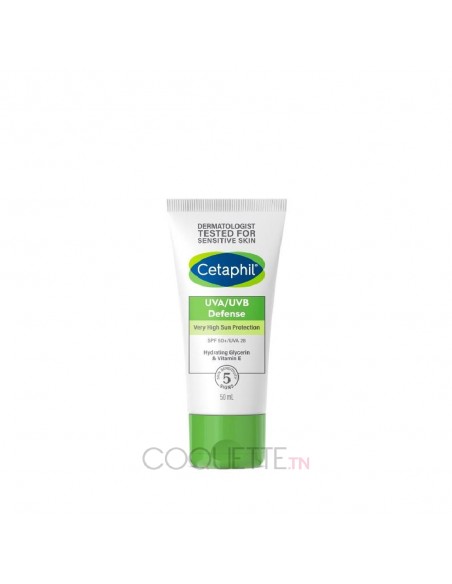 CETAPHIL ECRAN UVA/UVB DEFENSE SPF 50+ 50ML - tunisie