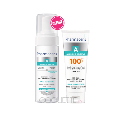 Pharmaceris - Pharmaceris coffret A medic PROTECTION SPF 100, 75ML + mousse lavante A 150ml Gratuite