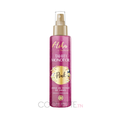 INODERMA ALOHA SPRAY MONOÏ DE TAHITI HUILE PAILLETÉE PINK 150 ML - tunisie