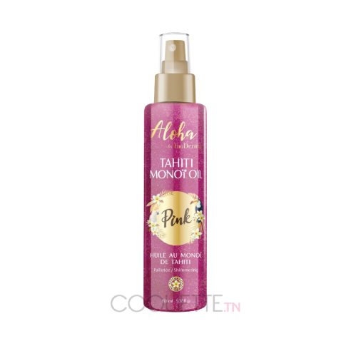 InoDerma Aloha Spray Tahiti MonoÏ OIL Pailletée PINK 150ML - tunisie