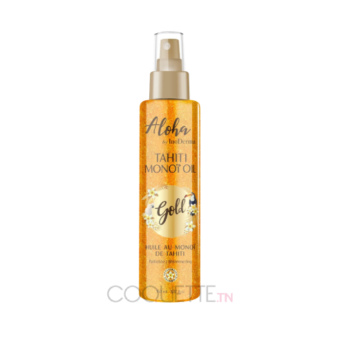 INODERMA ALOHA SPRAY MONOÏ DE TAHITI HUILE PAILLETÉE GOLD 150 ML - tunisie