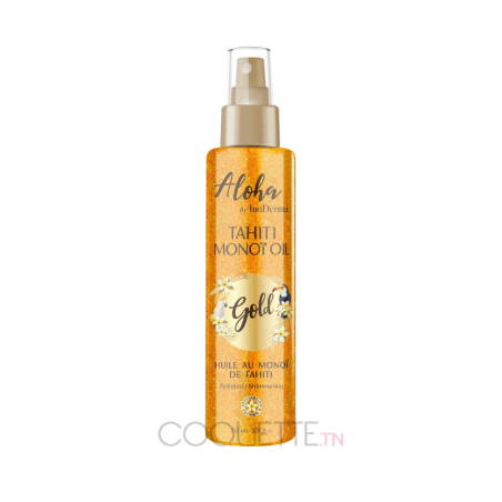 InoDerma Aloha Spray Tahiti MonoÏ OIL Pailletée GOLD 150ML - tunisie