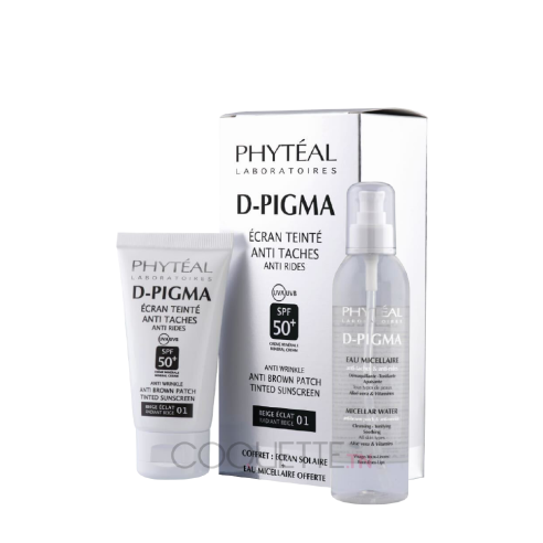 PHYTEAL ÉCRAN DPIGMA TEINTE BEIGE ÉCLAT SPF50+ 50ML + DPIGMA EAU MICELLAIRE 150ML OFFERTE - tunisie