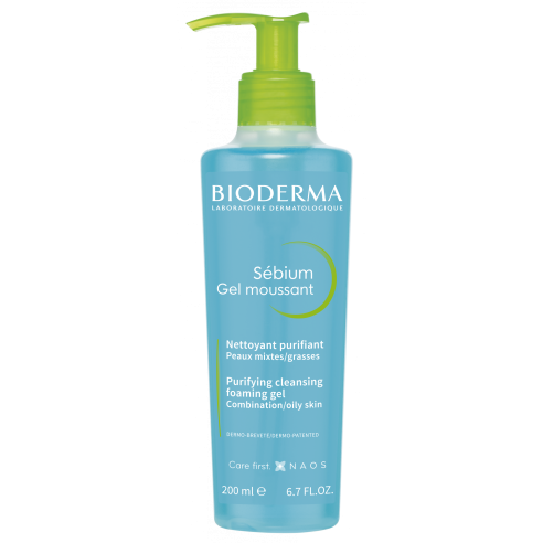 BIODERMA SEBIUM GEL MOUSSANT 200ML - tunisie