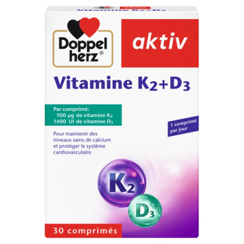 AKTIV VITAMINE K2 + D3 30 COMPRIMES - tunisie
