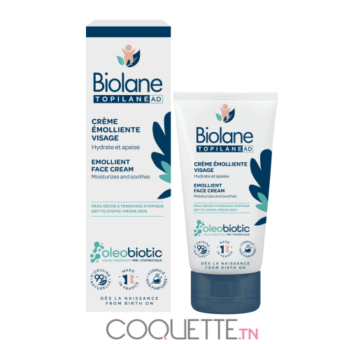 BIOLANE TOPILANE AD - CREME EMOLLIENTE VISAGE 50ML - tunisie
