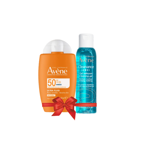 AVENE PACK ECRAN ULTRA FLUIDE INVISIBLE SPF50+ 50ML+CLEANANCE GEL NETTOYANT 100ML (OFFERT) - tunisie