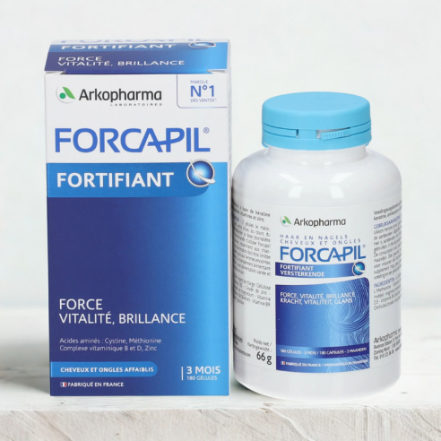 FORCAPIL COMPLEMENT ALIMENTAIRE CHEVEUX ET ONGLES 180 GELULES - tunisie