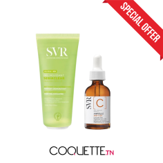 SVR PACK SEBIACLEAR GEL MOUSSANT 200ML + AMPOULE C 30ML - tunisie