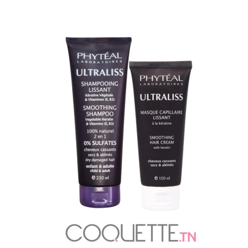 PHYTEAL PACK ULTRALIS SOIN LISSANT SHAMPOOING 250ML + MASQUE 100ML - tunisie