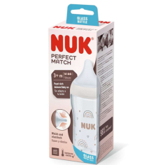 NUK PERFECT MATCH BIBERON EN VERRE 3M+ 230ML - tunisie