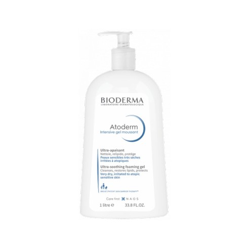BIODERMA ATODERM INTENSIVE GEL MOUSSANT ULTRA APAISANT 1L - tunisie