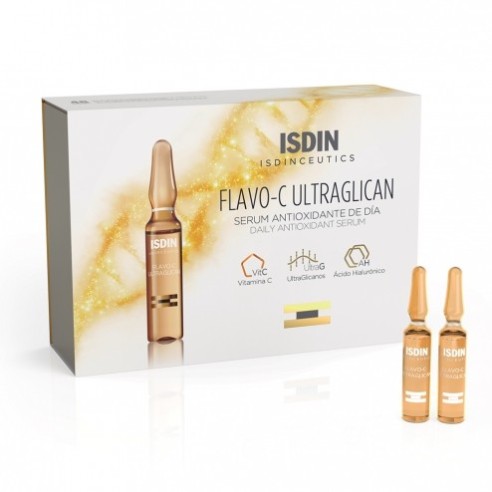 ISDIN FLAVO-C ULTRAGLICAN SERUM ANTIOXYDANT JOUR 10 UNIDOSES DE 2ML - tunisie