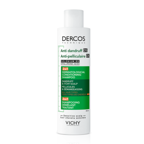 VICHY DERCOS SHAMPOOING 2EN1 ANTI PELLICULAIRE DS ET DEMELANT 200ML - tunisie