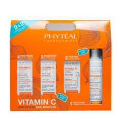 PHYTEAL VITAMINE C PACK SERUM VISAGE + CREME VISAGE + MOUSSE NETTOYANTE + ECRAN SPF50+ - tunisie