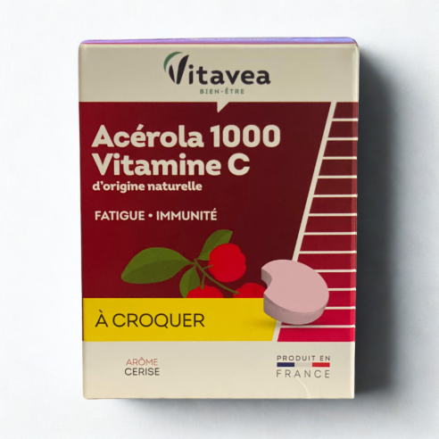 VITAVEA ACEROLA 1000 VITAMINE C 28 COMPRIMES A CROQUER - tunisie