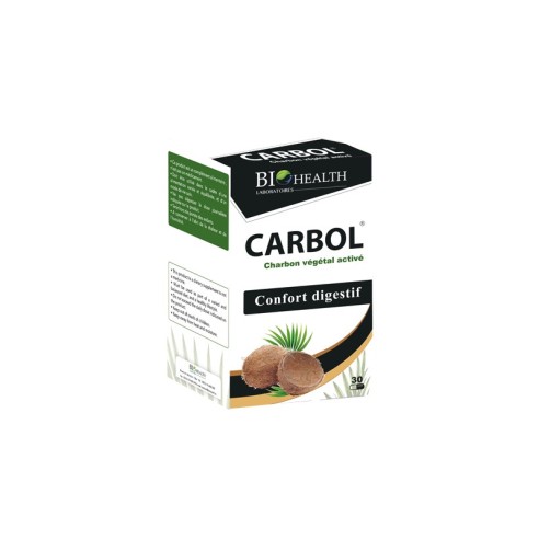 BIOHEALTH CARBOL CHARBON VEGETAL 30 GELULES - tunisie