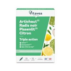 VITAVEA ARTICHAUT RADIS NOIR PISSENLIT CITRON 10 AMPOULES - tunisie