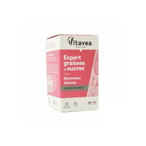 VITAVEA EXPERT GRAISSES ET SUCRES 20 GELLULES - tunisie
