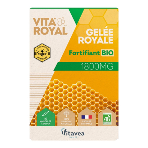 VITAVEA GELEE ROYALE FORTIFIANT BIO 1800MG 10 AMPOULES - tunisie