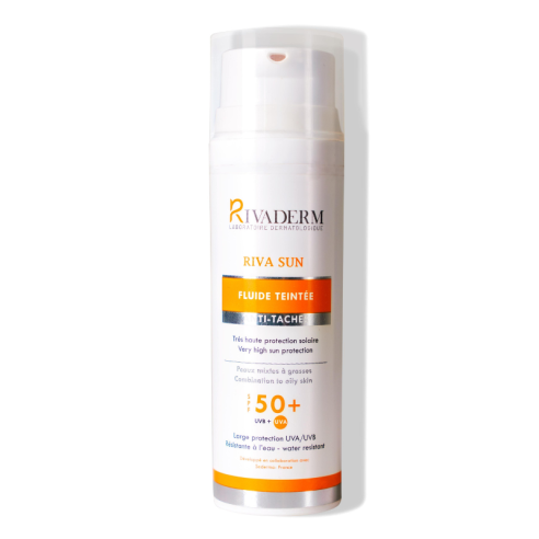 RIVADERM RIVA SUN ECRAN FLUIDE TEINTE SPF50+ 50ML - tunisie
