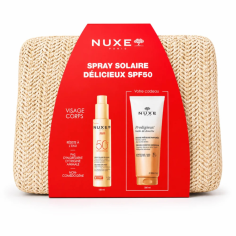 NUXE SPRAY SOLAIRE DELICIEUX SPF50 +PRODIGIEUX HUILE DE DOUCHE 200ML (OFFERT)+TROUSSE (OFFERT) - tunisie