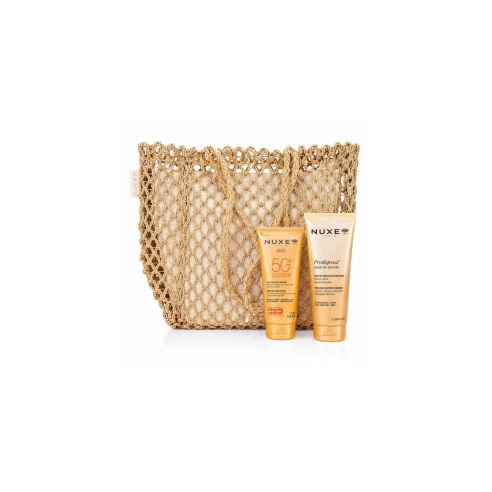 NUXE LAIT SOLAIRE FONDANT SPF50+ 150ML+HUILE DE DOUCHE 200ML (OFFERT)+SAC DE PLAGE (OFFERT) - tunisie
