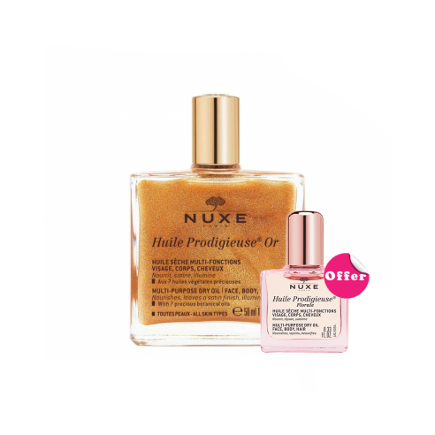 NUXE HUILE PRODIGIEUSE OR 50ML + MINI FLORALE - tunisie
