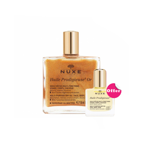 NUXE HUILE PRODIGIEUSE OR 50ML + MINI CLASSIQUE - tunisie