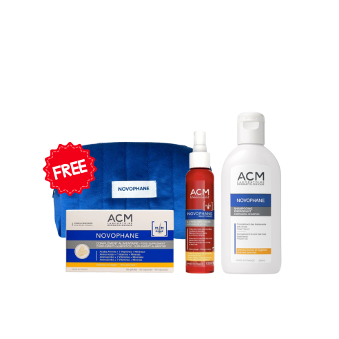 COFFRET ACM SHAMPOOING ENERGISANT 200ML + LOTION ANTI-CHUTE 100ML + COMPLIMENT CHEVEUX ET ONGLES 60 GELULES +(TROUSSE GRATUIT...