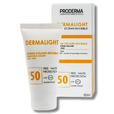 PRODERMA DERMALIGHT ECRAN SOLAIRE ANTI AGE INVISIBLE SPF 50+ - tunisie
