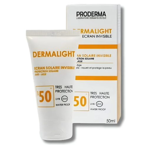 PRODERMA DERMALIGHT ECRAN SOLAIRE ANTI AGE INVISIBLE SPF 50+ - tunisie
