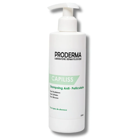 PRODERMA CAPILISS SHAMPOING ANTI PELLICULAIRE TOUS TYPES DE CHEVEUX 250ML - tunisie