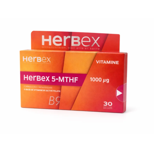HERBEX 5-MTHF 1000 µG COMPRIMES B/30 (B9) - tunisie
