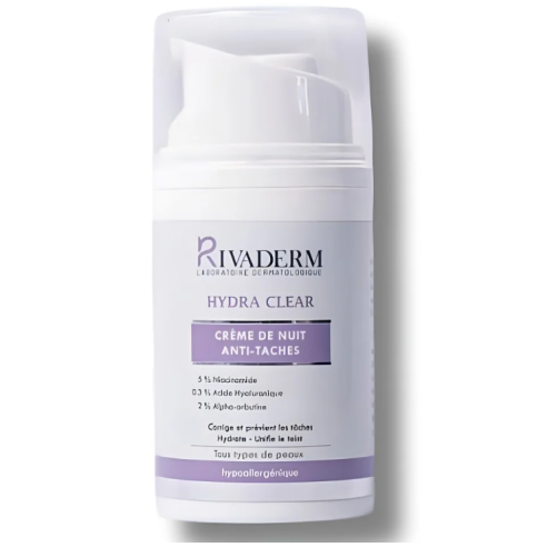 RIVADERM HYDRA CLEAR CREME DE NUIT ANTI TACHES 50GR - tunisie