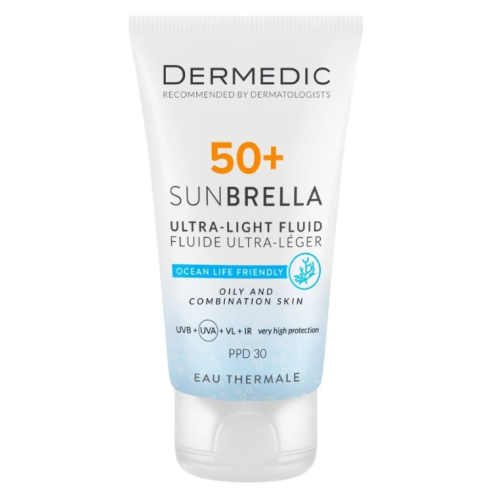 DERMEDIC SUNBRELLA FLUIDE SPF50+ PEAUX MIXTES A GRASSES - tunisie