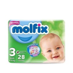 MOLFIX COUCHE BEBE TAILLE 3 (4/9KG) BT/28 - tunisie