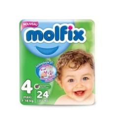 MOLFIX COUCHE BEBE TAILLE 4 (7/18KG) BT/24 - tunisie