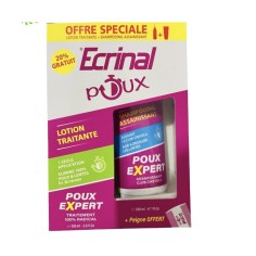 ECRINAL PACK ANTI POUX(SHAMP 200 ML+LOTION 100ML+PEIGNE GRT) - tunisie