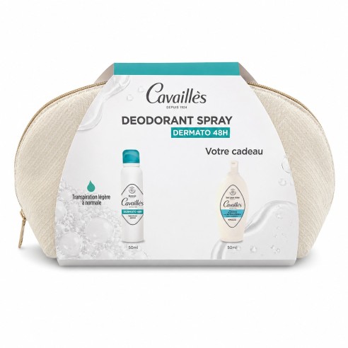 ROGE CAVAILLES TROUSSE DEODORANT SPRAY DERMATO 48H+ANTI-BACTERIEN 50ML (OFFERT) - tunisie